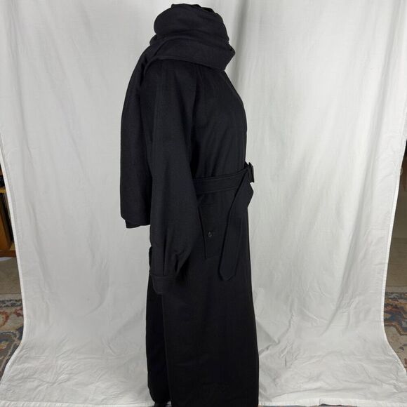 Burberry Wool/Alpaca Black Abaya Hooded Trench Coat - Women’s 6L - Picture 5 of 16